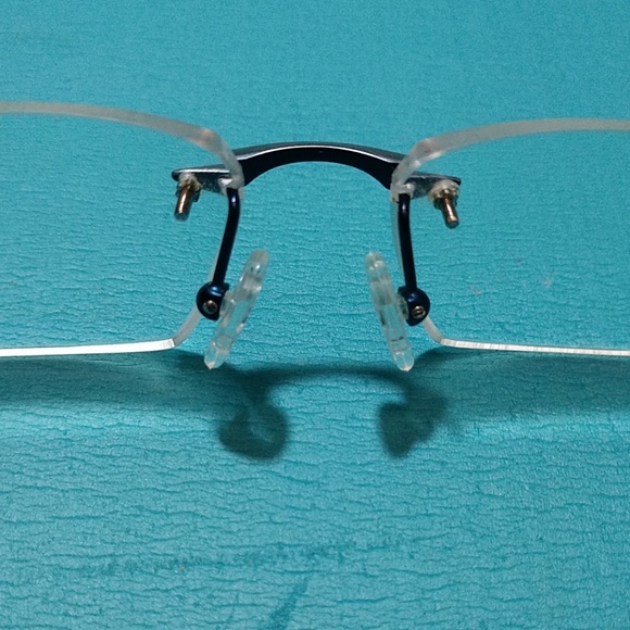 OGA Gunmetal/Blue Rimless Drillmount Frames - Picture 7 of 8
